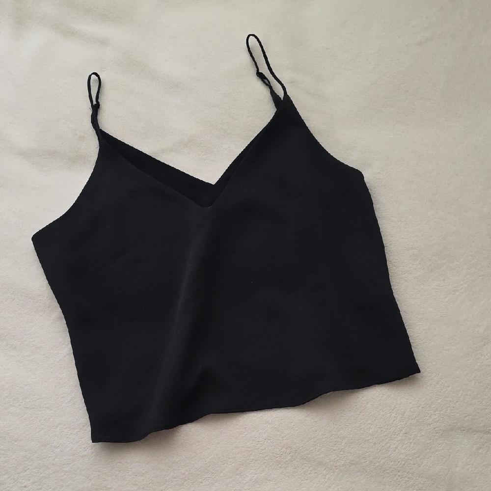 Express Black Crop Camisole Top